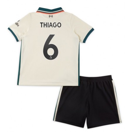 Billiga Fotbollströjor Liverpool Thiago Alcantara 6 Barn Borta tröja 2021/22 Kortärmad 